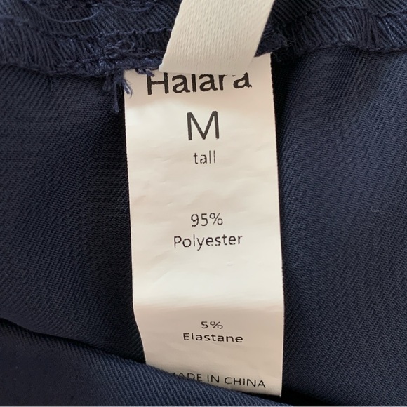 Halara High Waisted Zipper Pocket Shirred Straight Leg Work Pants Medium Blue - Picture 6 of 7